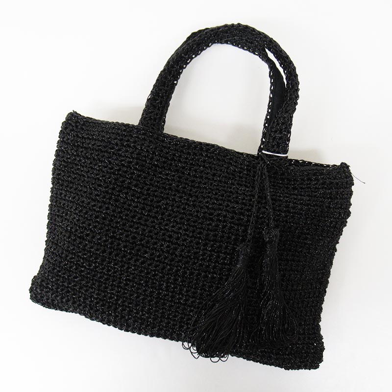 MID GIRL APPLIY  タッセル付きメタリックヤーントート  /BK#10